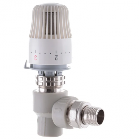 Кран термостатический K0-153-PRO/20x1/2/PPR/с термоголовкой/угловой (KP0195)